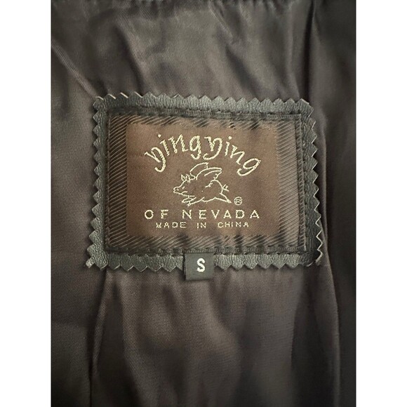 Ying Ying of Nevada Black Leather Jacket Studded Sz S Grunge Goth Y2K Rare Biker - Picture 5 of 16